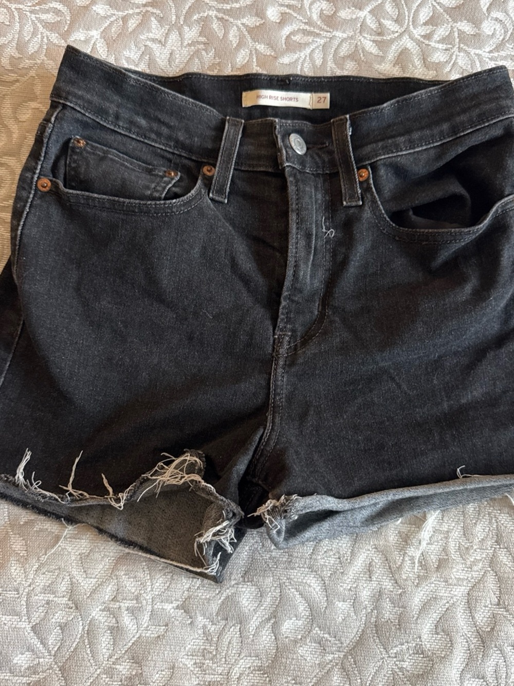 Levi's Black High Waist Women's Denim Shorts